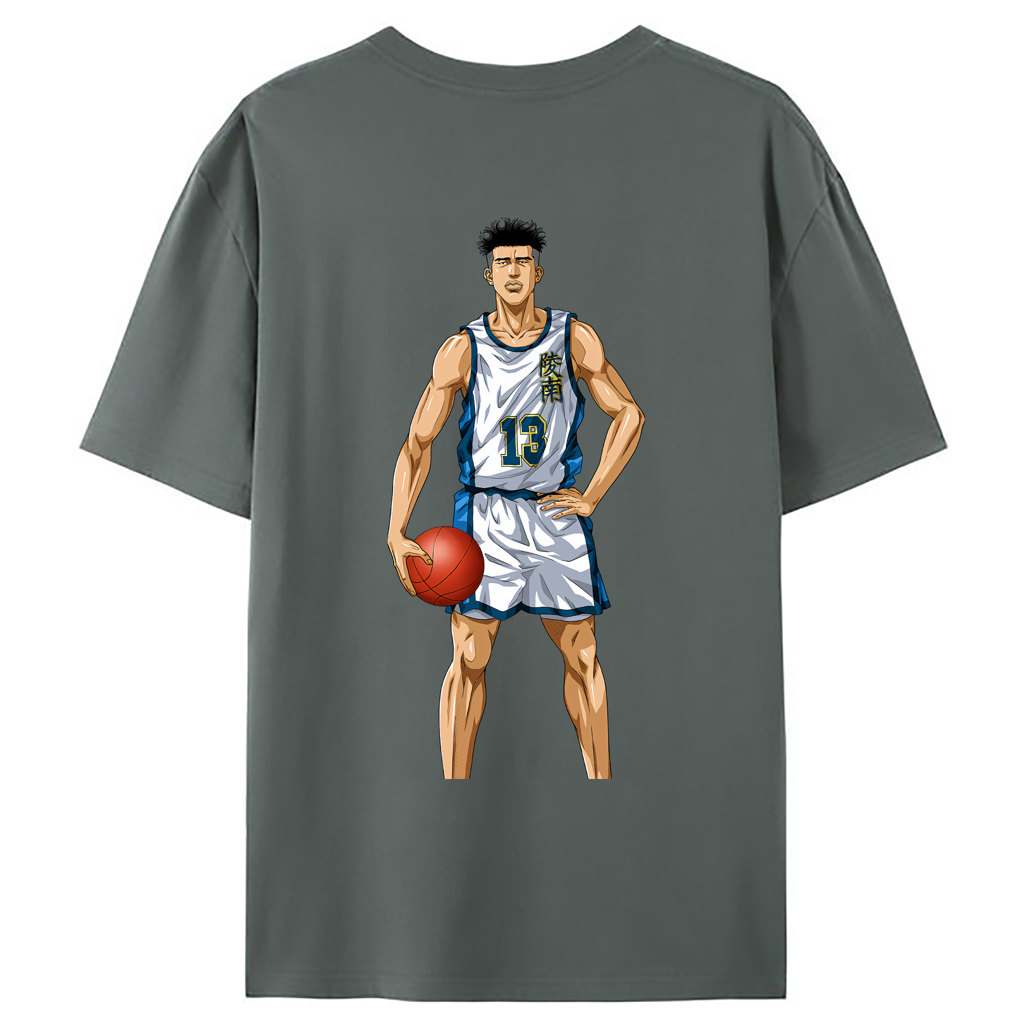 （画像用） SLAM DUNK／スラムダンク 綿100％ メンズ半袖Tシャツ（バックプリント） 通気性